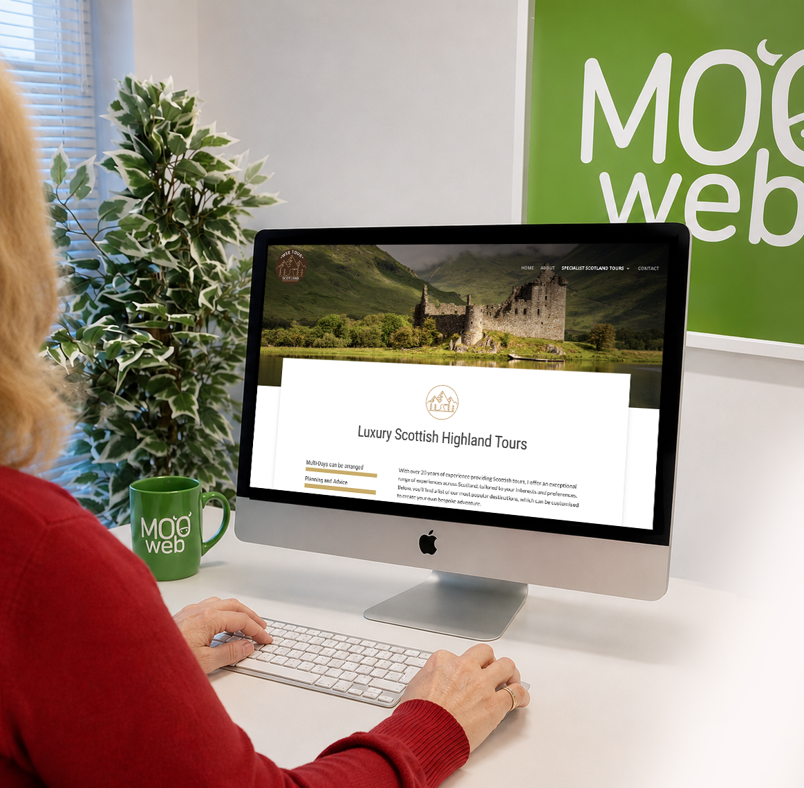 Andrea-working andrea mcdermott web and graphic designer